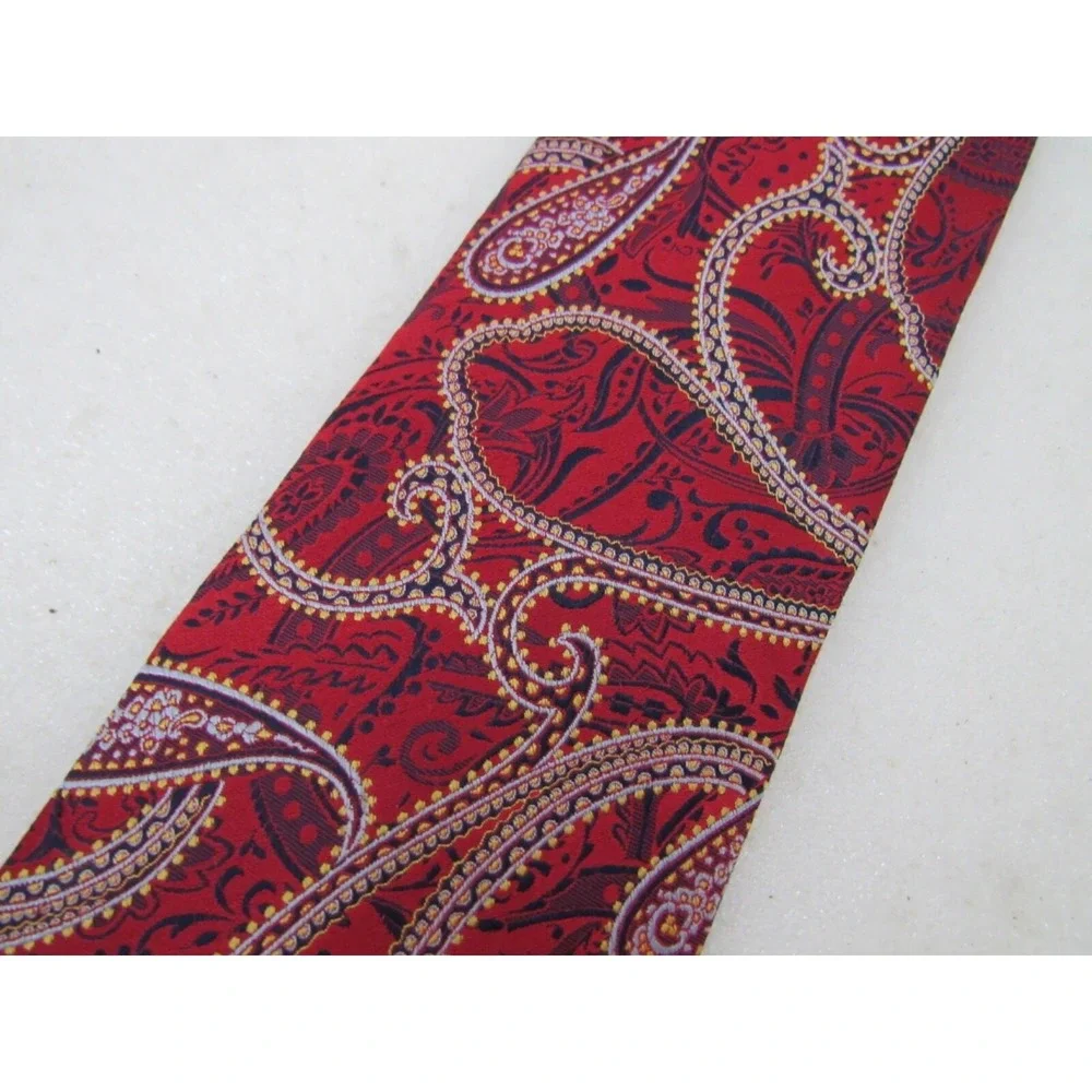 Robert Talbott for Nordstrom Silk Tie Best of Class Red Multicolor Paisley Woven
